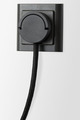 Stikprop vinkel schuko mini sort - Elworks